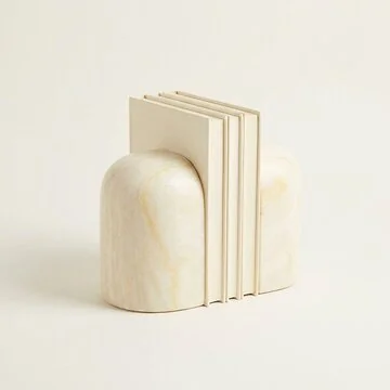 Sten Travertine Bookends